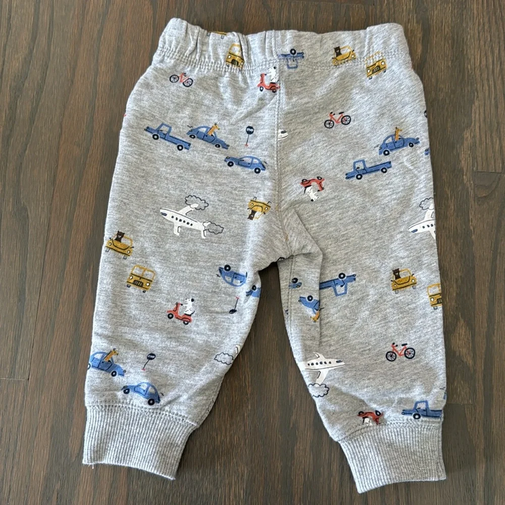 Carter’s 2-Piece Baby Car Outfit Set Yellow Gray 6M